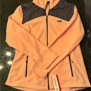 New Balance Women's Soft Pink and Charcoal Jacket